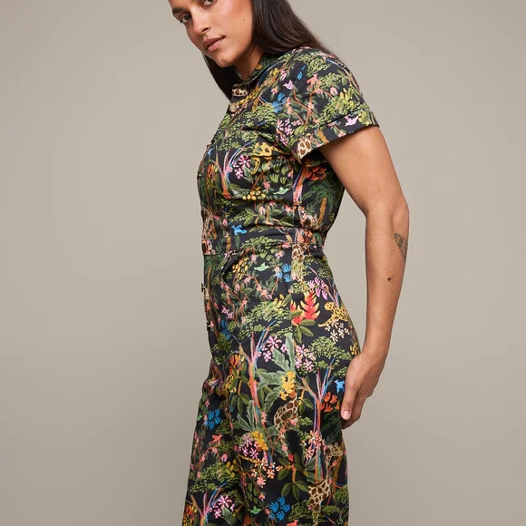 Mixed By Nasrin Jungle Print Jumpsuit - Medium Tall - Picture 3 of 10